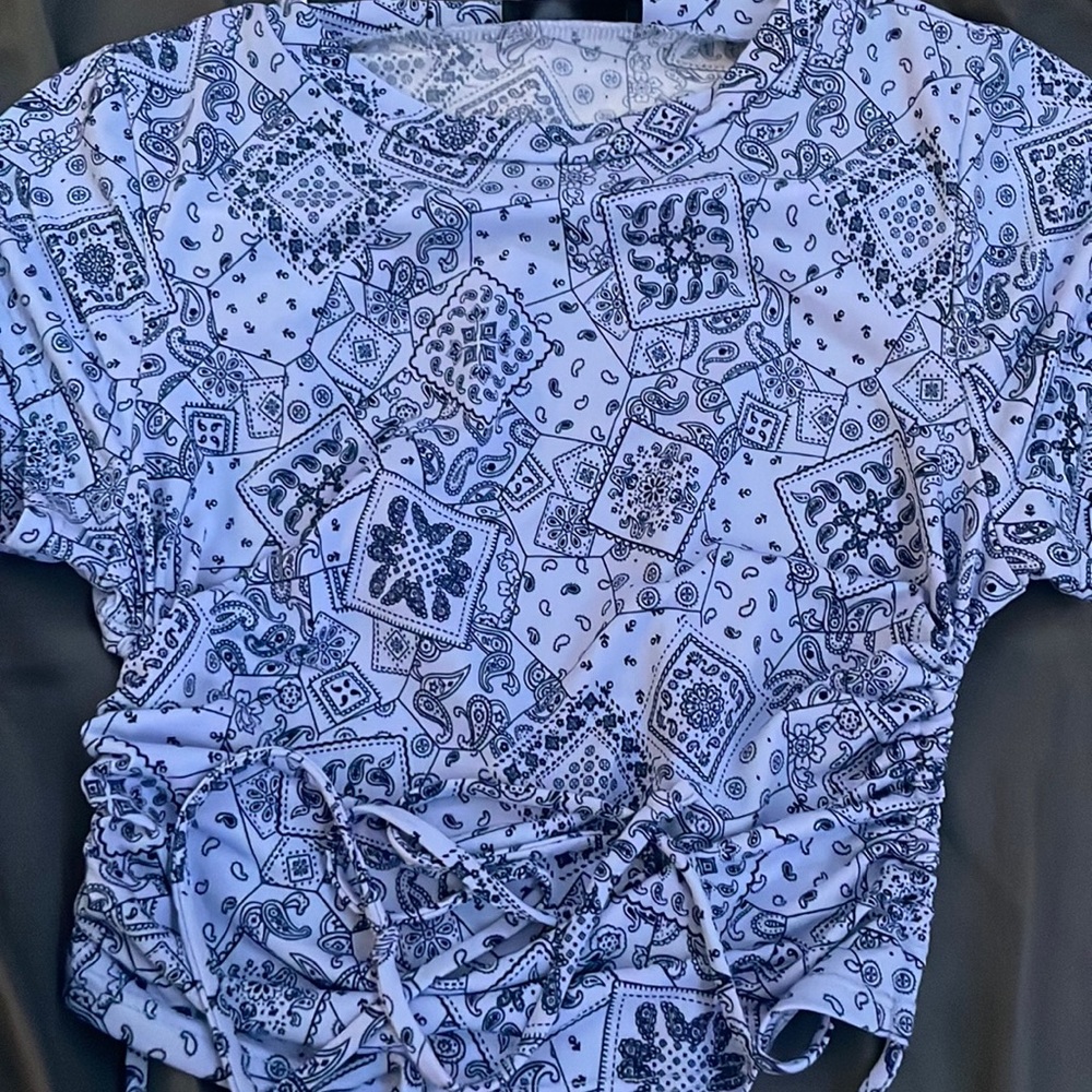 Crop top by G mini blue and black